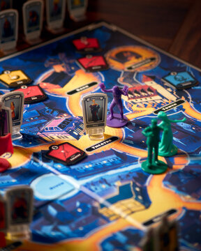 Horrified Universal Monsters board game featuring Dracula, Frankenstein, the Mummy, Wolf Man and Creature from the Black Lagoon