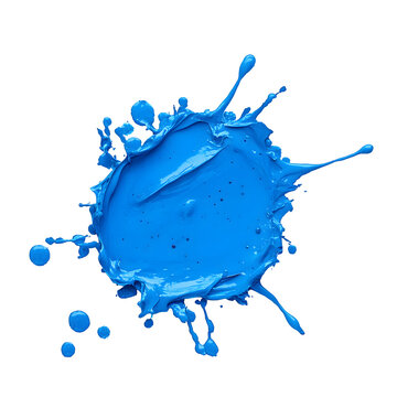 Splash of blue paint