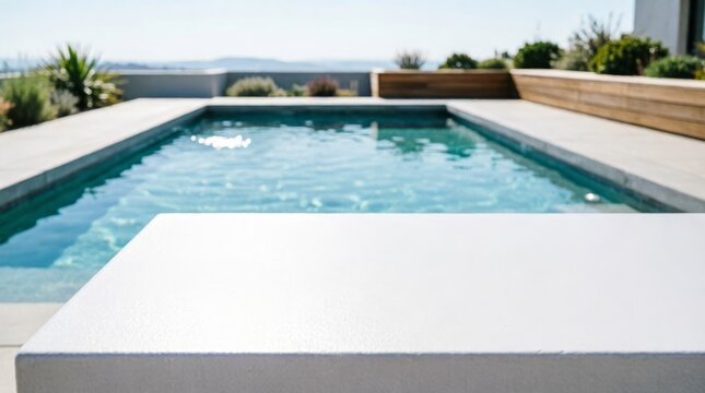 Modern Swimming Pool with Concrete Deck and Ocean View for Luxury Lifestyle