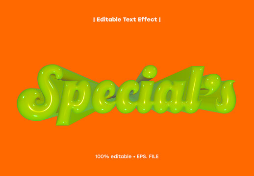 Glossy Bubble Script 3D Text Effect