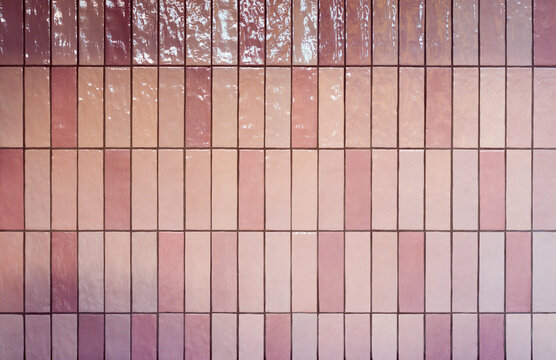 Pink brick tile wall vintage pattern texture