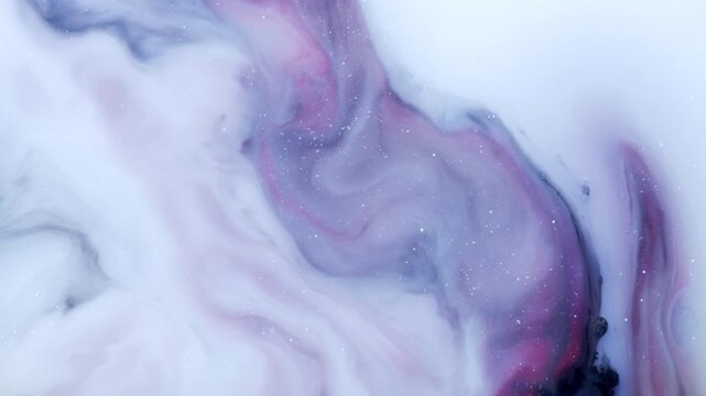 Soft Lavender and White Liquid Marbling, Pastel Abstract 4K Video Background