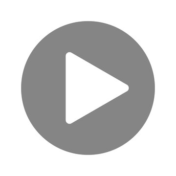 Grey circle play button icon representing media playback
