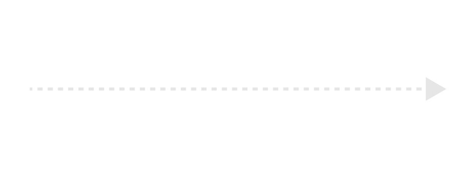 Horizontal dashed line with a triangle arrow pointing to the right on a black background