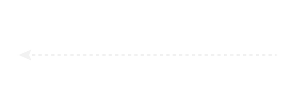 White dashed horizontal line with an arrow pointing to the left on a black background
