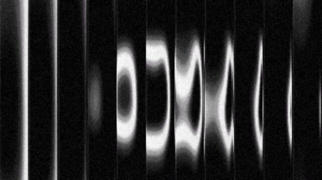 Abstract spectrum wave vertical motion animation featuring vibrant gradient flowing across vertical dark bars in glass effect