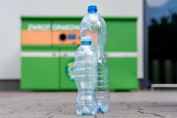 Obraz premium Recycling point for plastic bottle deposit program.