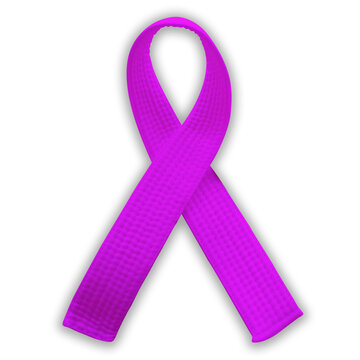 Cancer awareness pink ribbon martial arts belt