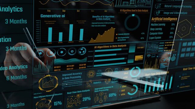 Explore an engaging infographic that presents generative AI algorithms in data analysis, highlighting the benefits and innovative techniques for increased accuracy and efficiency. Cipher