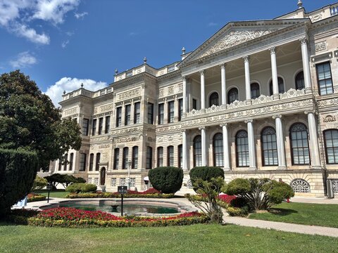 Istanbul, Turkey. August 15, 2026. A view from the Picture Museum Building section of Dolmabahce Palace in Istanbul, Turkey.