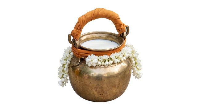 Paal Kudam Milk Vessel Isolated on Transparent Background