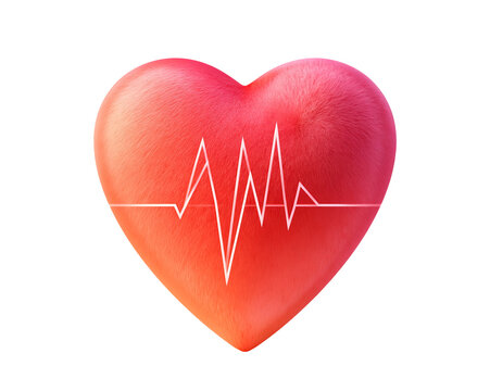 Heart with heartbeat pattern