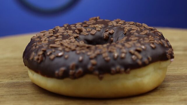 MVI Chocolate Covered Doughnut Close Up