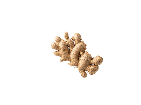 Ginger Root: A fresh ginger root with its distinctive knobby texture and earthy tones, perfect for culinary uses and health remedies.