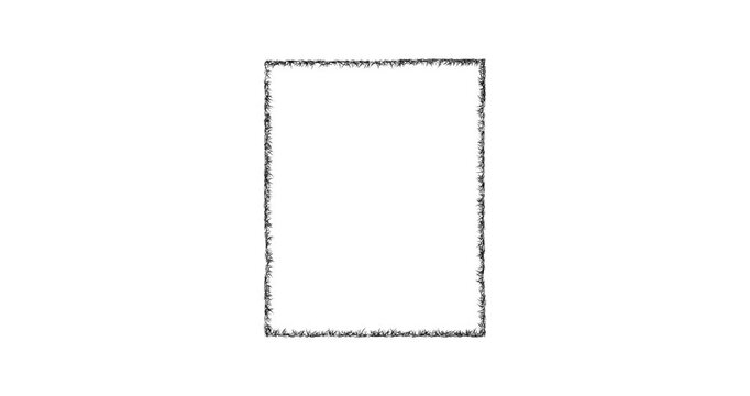 Sketch Benton outline map animation - smooth progressive reveal