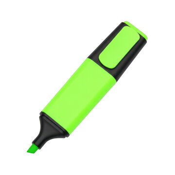 Bright green highlighter marker