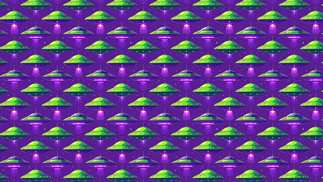 Array of ufos in space