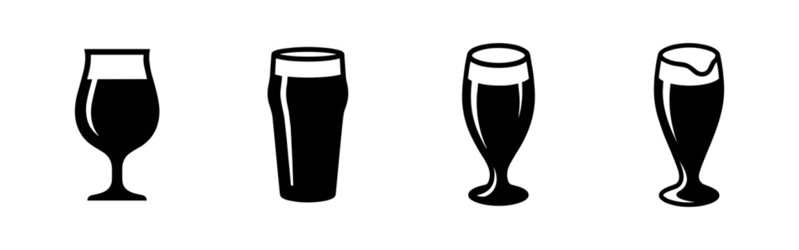Beer glass and pint icons