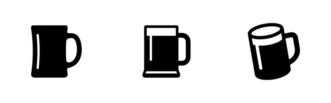 Beer Mug and Glass Drink Icons