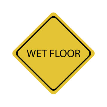 wet text background warning vector icon