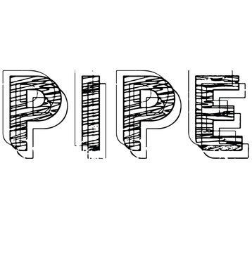 Pipe icon in yellow and black