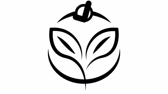 Ecology Leaf Green Plant Video Animation Background, Representative Natural Environment And Good Symbol For Company,Web And App.