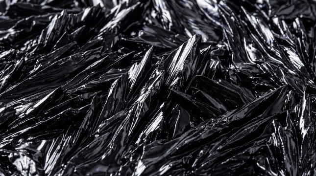 Abstract Black Obsidian Crystal Shards Texture