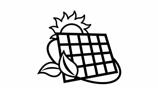 Solar Panel Video Animation, Representative High Technology From Sun For Green Energy And Good For Environment.