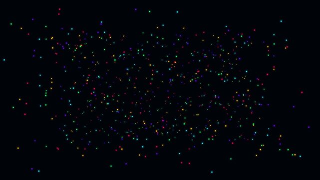 Colorful abstract starry space background with twinkling dots