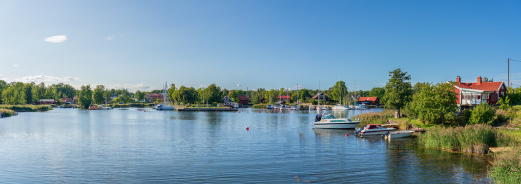 Shoreline of Figeholm in Sweden, Scandinavia