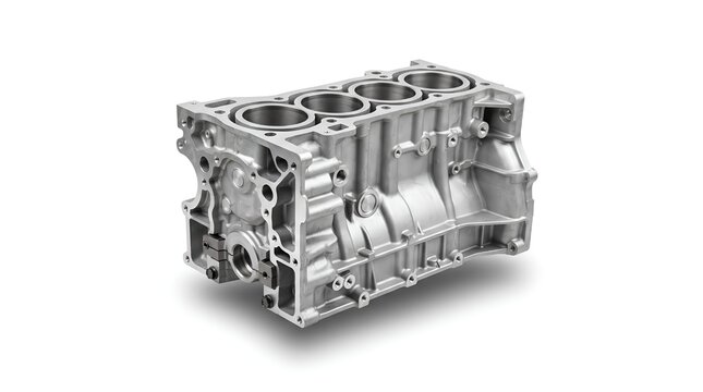Engine Cylinder Block for Four Cylinder Internal Combustion Car Engine.