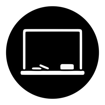 Classroom Blackboard Vector Icon Representing School Education, Learning, Teaching, and Knowledge Development
