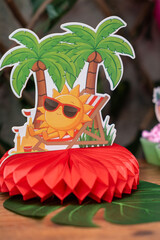 Summer sun relaxing on beach holiday decoration © Ricardo Espinoza L
