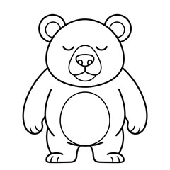 Obraz premium Cartoon Bear Outline