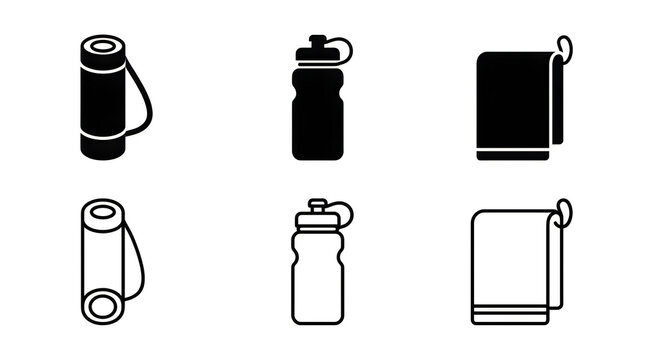 Flat pack of travel hydration and cleaning items