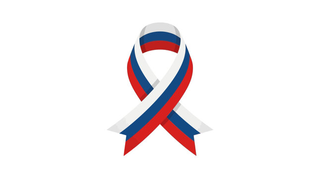 Russian Flag Awareness Ribbon Illustration