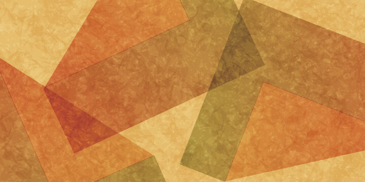 Geometric Abstract Background with Orange and Gold Overlapping Shapes