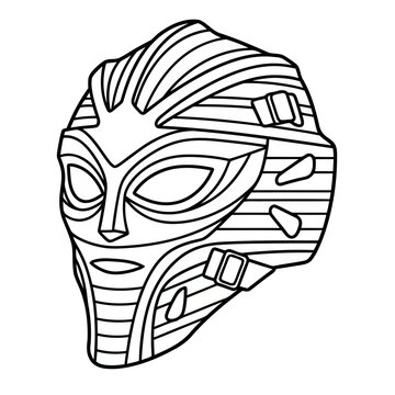 Stylized mask outline