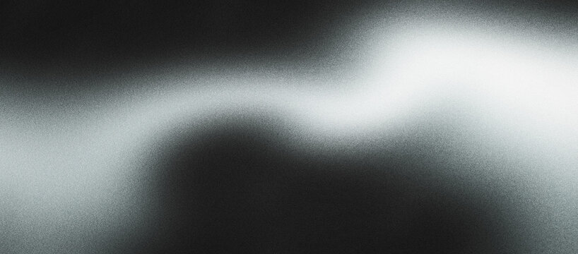 Abstract Silver Light Stream Gradient Background With Grain Texture For Dark Banner Design