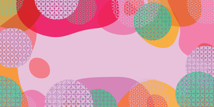 Colorful Pop Art Background Featuring Patterned Circles