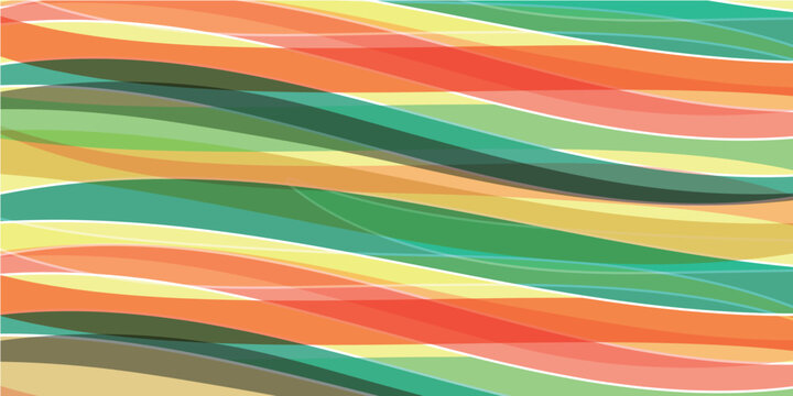 Abstract Wavy Background with Vibrant Colorful Layers