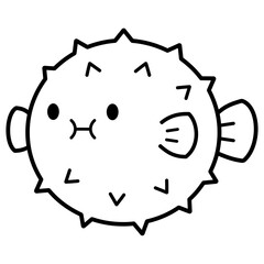 Puffer Fish Vector Illustration  © Nafisa