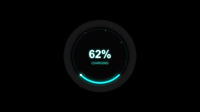 power button on black background, Circular Progress Indicator