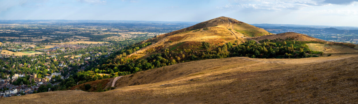 Sunset at Malvern Hills during a drought,on the day of Solar Eclipse,Worcestershire,UK.