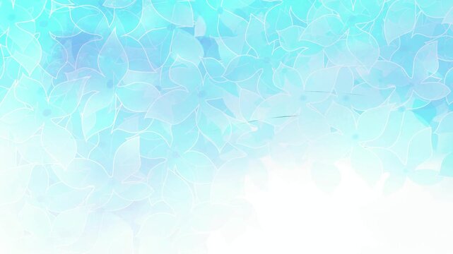 Blue Hydrangea Floral Pattern 4K