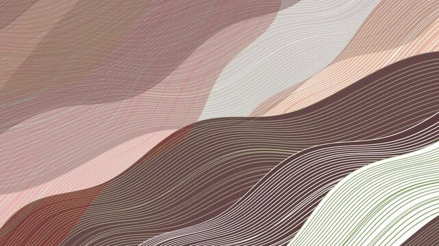Abstract Wavy Line Pattern Landscape 4K