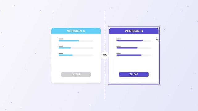 AB Testing Comparison Between Two Website Interface Versions.