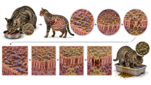 Salmonella Infection in Cats from Contaminated Raw Food and Feline Gastroenteritis