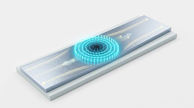 3D Physics Diagram of a Magnetic Skyrmion in a Neuromorphic Nanowire