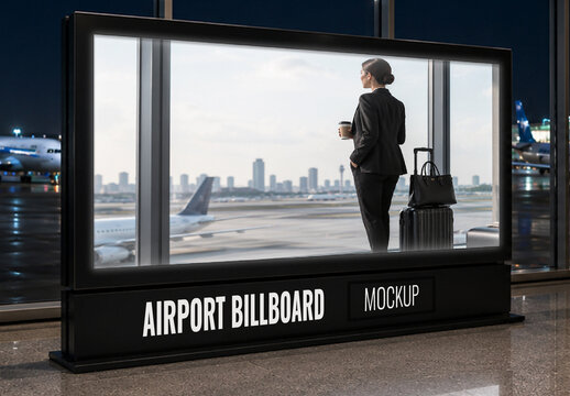 Airport Billboard Mockup